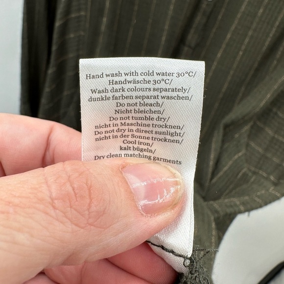 WRAP LONDON Green striped lagenlook womans boho chic casual tunic top/dress 6 - Picture 8 of 11